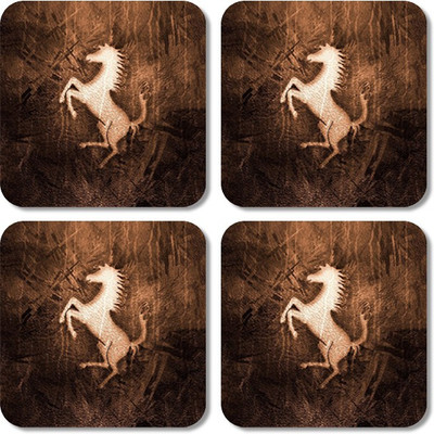 

Crackndeal Square Medium Density Fibreboard Coaster Set(Pack of 4), Multicolor