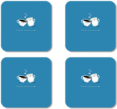 

Crackndeal Square Medium Density Fibreboard Coaster Set(Pack of 4), Multicolor