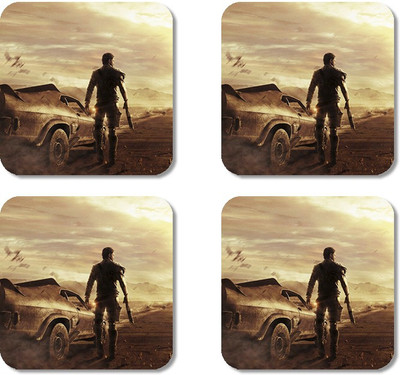 

Crackndeal Square Medium Density Fibreboard Coaster Set(Pack of 4), Multicolor
