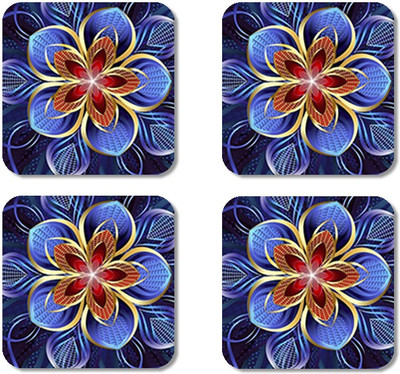 

Crackndeal Square Medium Density Fibreboard Coaster Set(Pack of 4), Multicolor