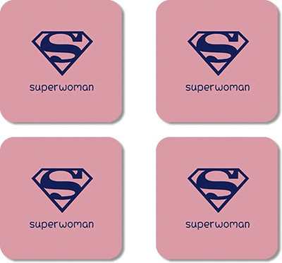 

Crackndeal Square Medium Density Fibreboard Coaster Set(Pack of 4), Multicolor