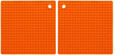 

AND Retails Square Rubber Coaster Set(Pack of 2), Multicolor