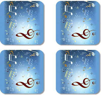 

Crackndeal Square Medium Density Fibreboard Coaster Set(Pack of 4), Multicolor