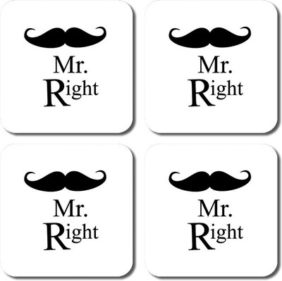 

Crackndeal Square Medium Density Fibreboard Coaster Set(Pack of 4), Multicolor