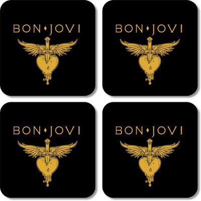 

Crackndeal Square Medium Density Fibreboard Coaster Set(Pack of 4), Multicolor