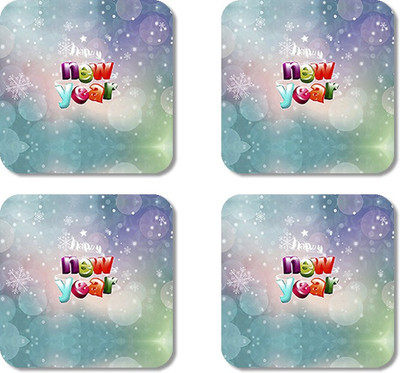 

Crackndeal Square Medium Density Fibreboard Coaster Set(Pack of 4), Multicolor