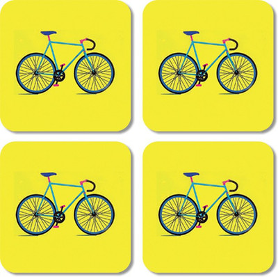 

Crackndeal Square Medium Density Fibreboard Coaster Set(Pack of 4), Multicolor