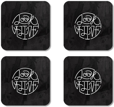 

Crackndeal Square Medium Density Fibreboard Coaster Set(Pack of 4), Multicolor