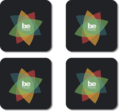 

Crackndeal Square Medium Density Fibreboard Coaster Set(Pack of 4), Multicolor
