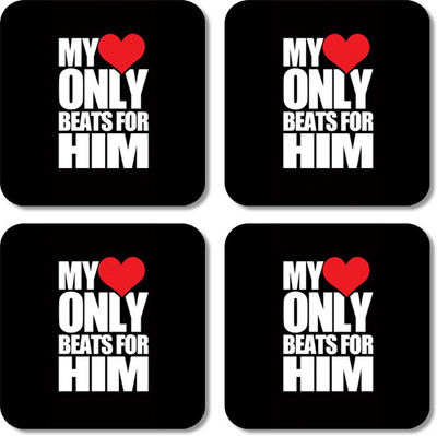 

Crackndeal Square Medium Density Fibreboard Coaster Set(Pack of 4), Multicolor