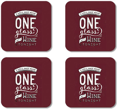 

Crackndeal Square Medium Density Fibreboard Coaster Set(Pack of 4), Multicolor