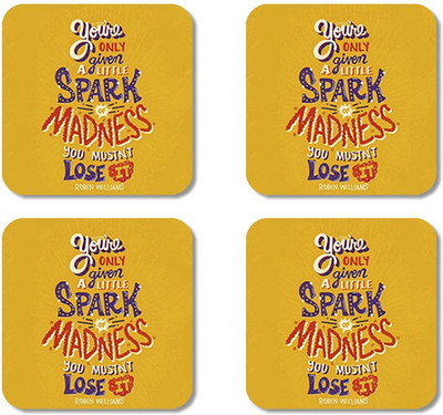 

Crackndeal Square Medium Density Fibreboard Coaster Set(Pack of 4), Multicolor