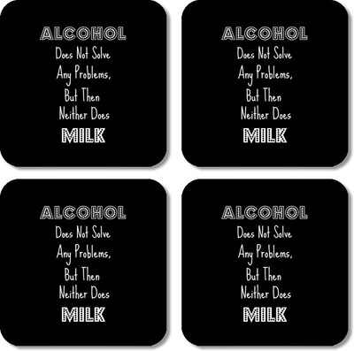 

Crackndeal Square Medium Density Fibreboard Coaster Set(Pack of 4), Multicolor