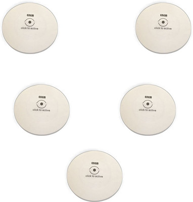 

Enem Round ABS Coaster Set(Pack of 5), White