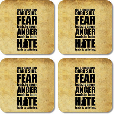 

Crackndeal Square Medium Density Fibreboard Coaster Set(Pack of 4), Multicolor