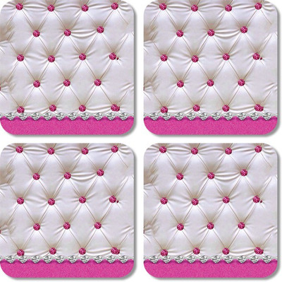 

Crackndeal Square Medium Density Fibreboard Coaster Set(Pack of 4), Multicolor
