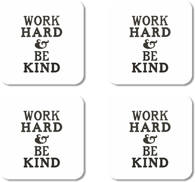 

Crackndeal Square Medium Density Fibreboard Coaster Set(Pack of 4), Multicolor