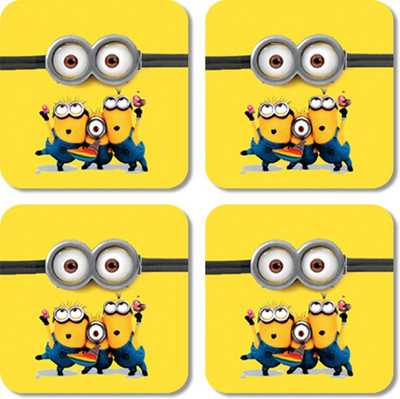 

Crackndeal Square Medium Density Fibreboard Coaster Set(Pack of 4), Multicolor
