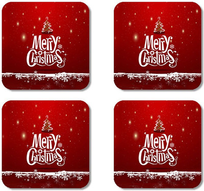 

Crackndeal Square Medium Density Fibreboard Coaster Set(Pack of 4), Multicolor