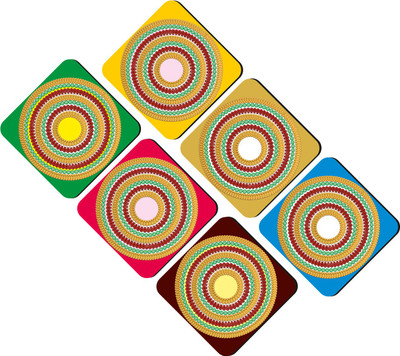 Barisa Epic Square Medium Density Fibreboard Coaster Set(Pack of 6) Barisa Epic Square Medium Density Fibreboard Coaster Set(Pack of 6)