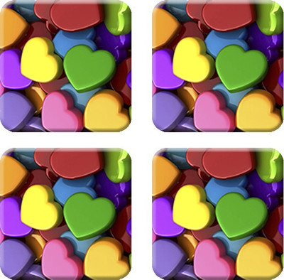 

Crackndeal Square Medium Density Fibreboard Coaster Set(Pack of 4), Multicolor