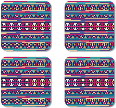 

Crackndeal Square Medium Density Fibreboard Coaster Set(Pack of 4), Multicolor