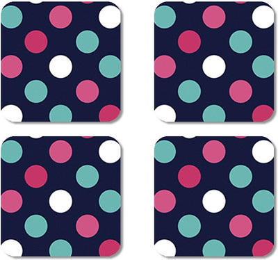 

Crackndeal Square Medium Density Fibreboard Coaster Set(Pack of 4), Multicolor