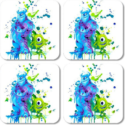 

Crackndeal Square Medium Density Fibreboard Coaster Set(Pack of 4), Multicolor