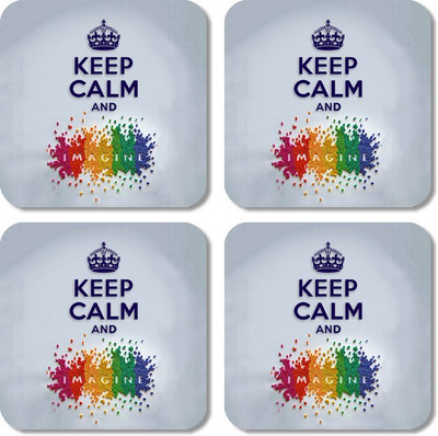 

Crackndeal Square Medium Density Fibreboard Coaster Set(Pack of 4), Multicolor