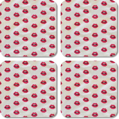 

Crackndeal Square Medium Density Fibreboard Coaster Set(Pack of 4), Multicolor