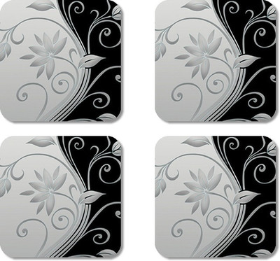 

Crackndeal Square Medium Density Fibreboard Coaster Set(Pack of 4), Multicolor