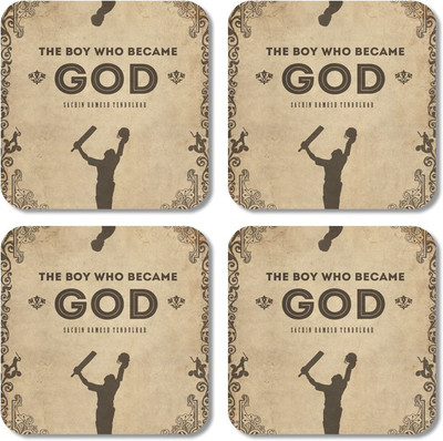 

Crackndeal Square Medium Density Fibreboard Coaster Set(Pack of 4), Multicolor