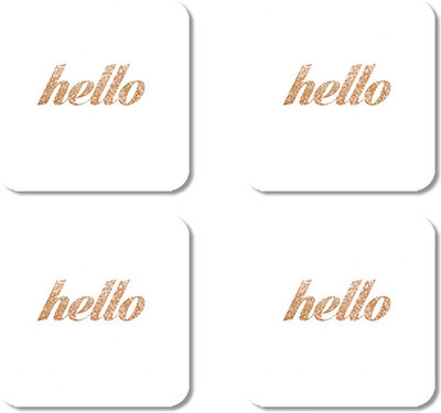 

Crackndeal Square Medium Density Fibreboard Coaster Set(Pack of 4), Multicolor