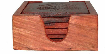 

Acme Production Square Wood Coaster Set(Pack of 6), Brown