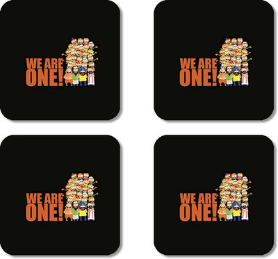 

Crackndeal Square Medium Density Fibreboard Coaster Set(Pack of 4), Multicolor