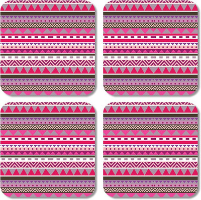 

Crackndeal Square Medium Density Fibreboard Coaster Set(Pack of 4), Multicolor