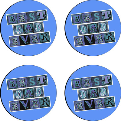 

Tied Ribbons Round Wood Coaster Set(Pack of 4), Multicolor