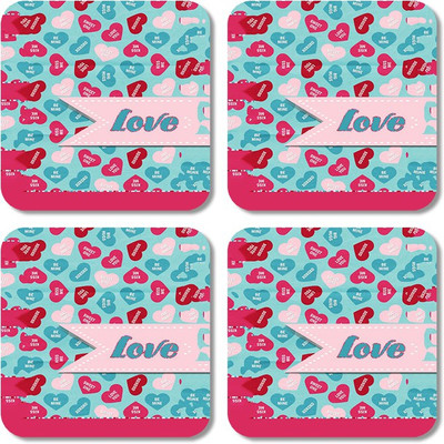 

Crackndeal Square Medium Density Fibreboard Coaster Set(Pack of 4), Multicolor