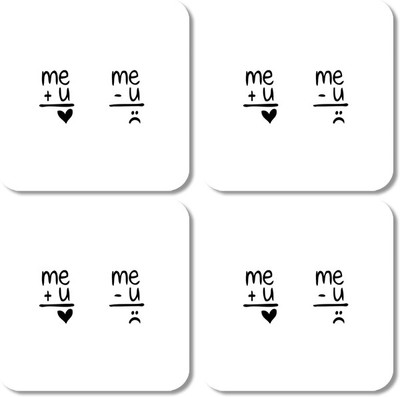 

Crackndeal Square Medium Density Fibreboard Coaster Set(Pack of 4), Multicolor