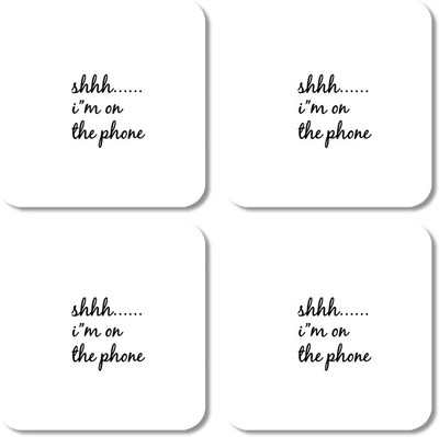

Crackndeal Square Medium Density Fibreboard Coaster Set(Pack of 4), Multicolor