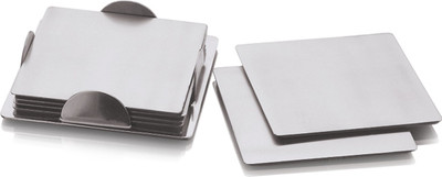 17% OFF on Dynore Square Steel Coaster Set(Pack of 6)
