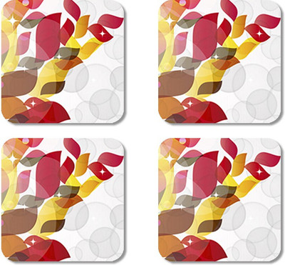 

Crackndeal Square Medium Density Fibreboard Coaster Set(Pack of 4), Multicolor