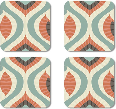 

Crackndeal Square Medium Density Fibreboard Coaster Set(Pack of 4), Multicolor