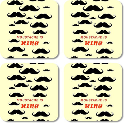 

Crackndeal Square Medium Density Fibreboard Coaster Set(Pack of 4), Multicolor