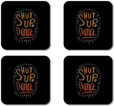 

Crackndeal Square Medium Density Fibreboard Coaster Set(Pack of 4), Multicolor