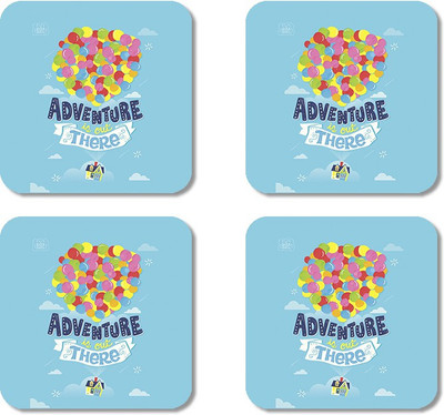

Crackndeal Square Medium Density Fibreboard Coaster Set(Pack of 4), Multicolor