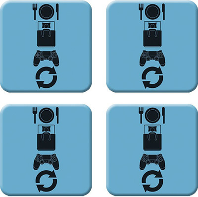 

Crackndeal Square Medium Density Fibreboard Coaster Set(Pack of 4), Multicolor