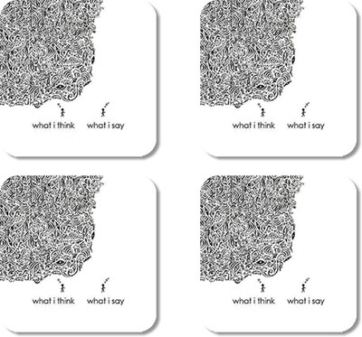 

Crackndeal Square Medium Density Fibreboard Coaster Set(Pack of 4), Multicolor