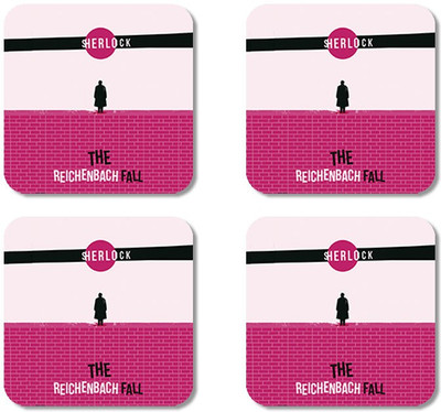 

Crackndeal Square Medium Density Fibreboard Coaster Set(Pack of 4), Multicolor