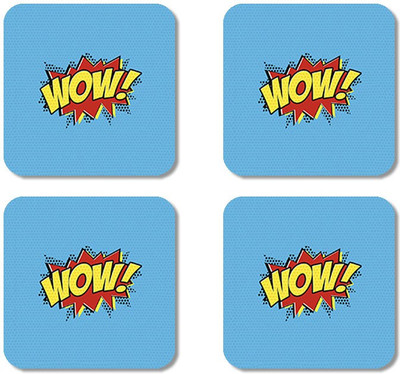 

Crackndeal Square Medium Density Fibreboard Coaster Set(Pack of 4), Multicolor